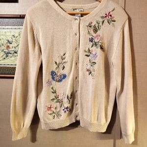 Cottagecore embroidered sweater